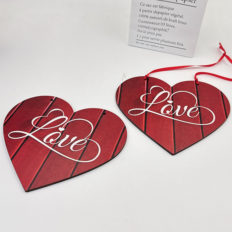 ❤Valentine's Day Love Sign Wooden Door Sign Decoration