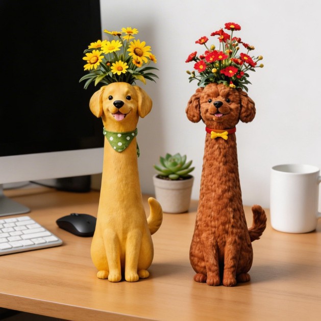 🐶 Mother’s Day Special – Dog Flower Vase