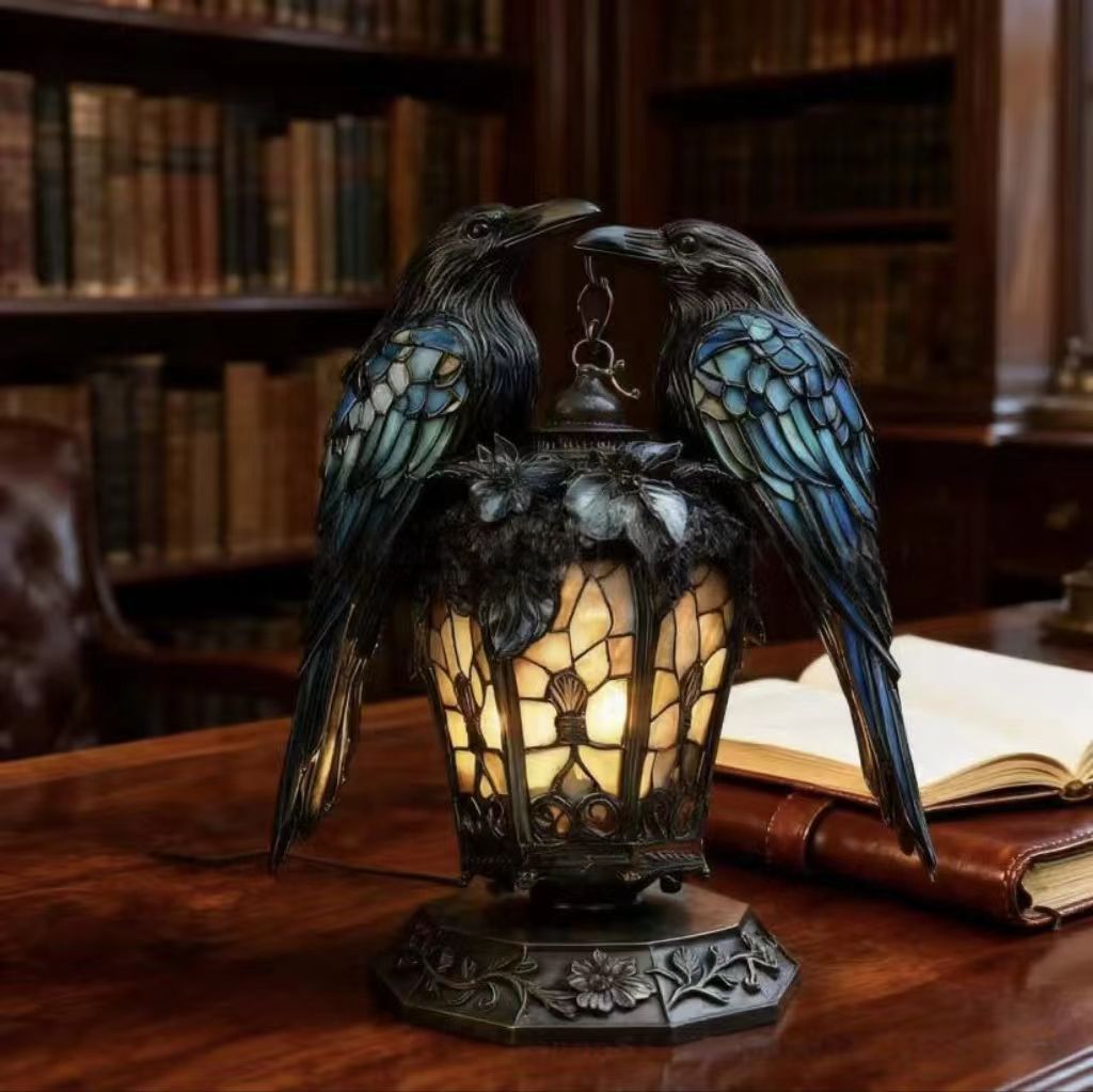 Cardinal Bird Lantern Table Lamp