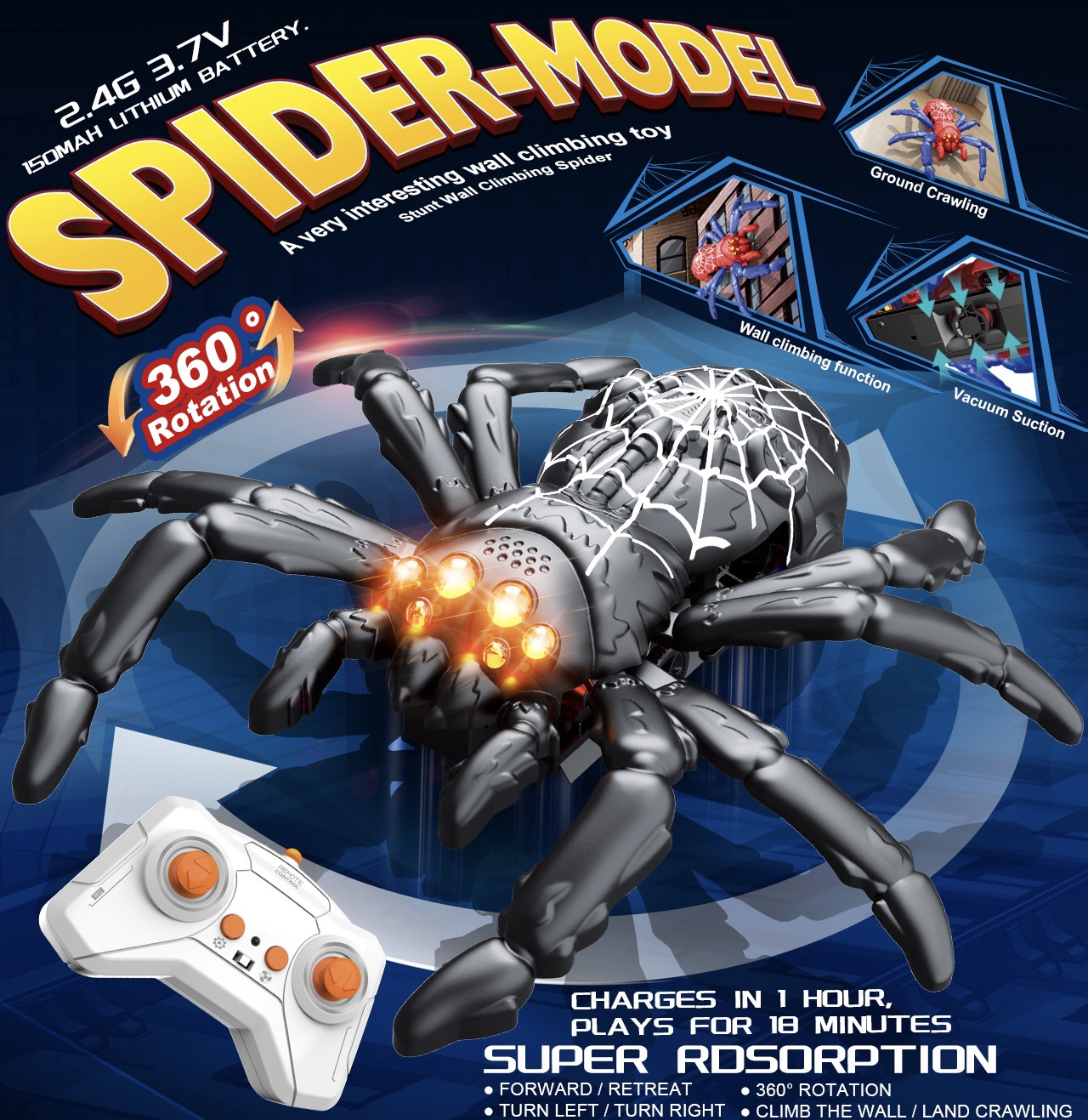 🕷️ Halloween Wall Crawler Spider
