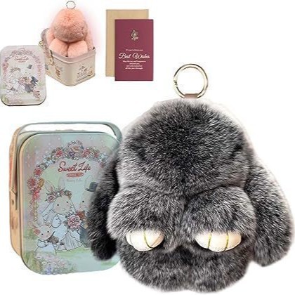 💥Handmade Soft Christmas Bunny Charms