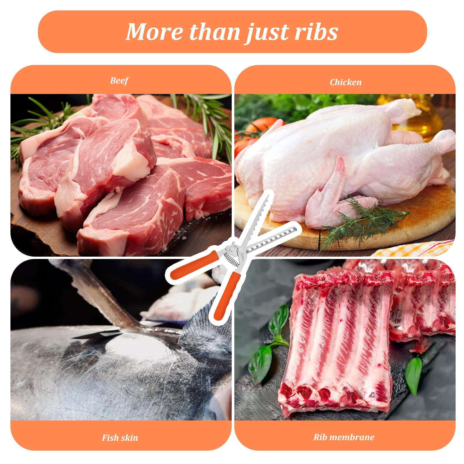 Stainless Steel Rib Membrane Remover Tool