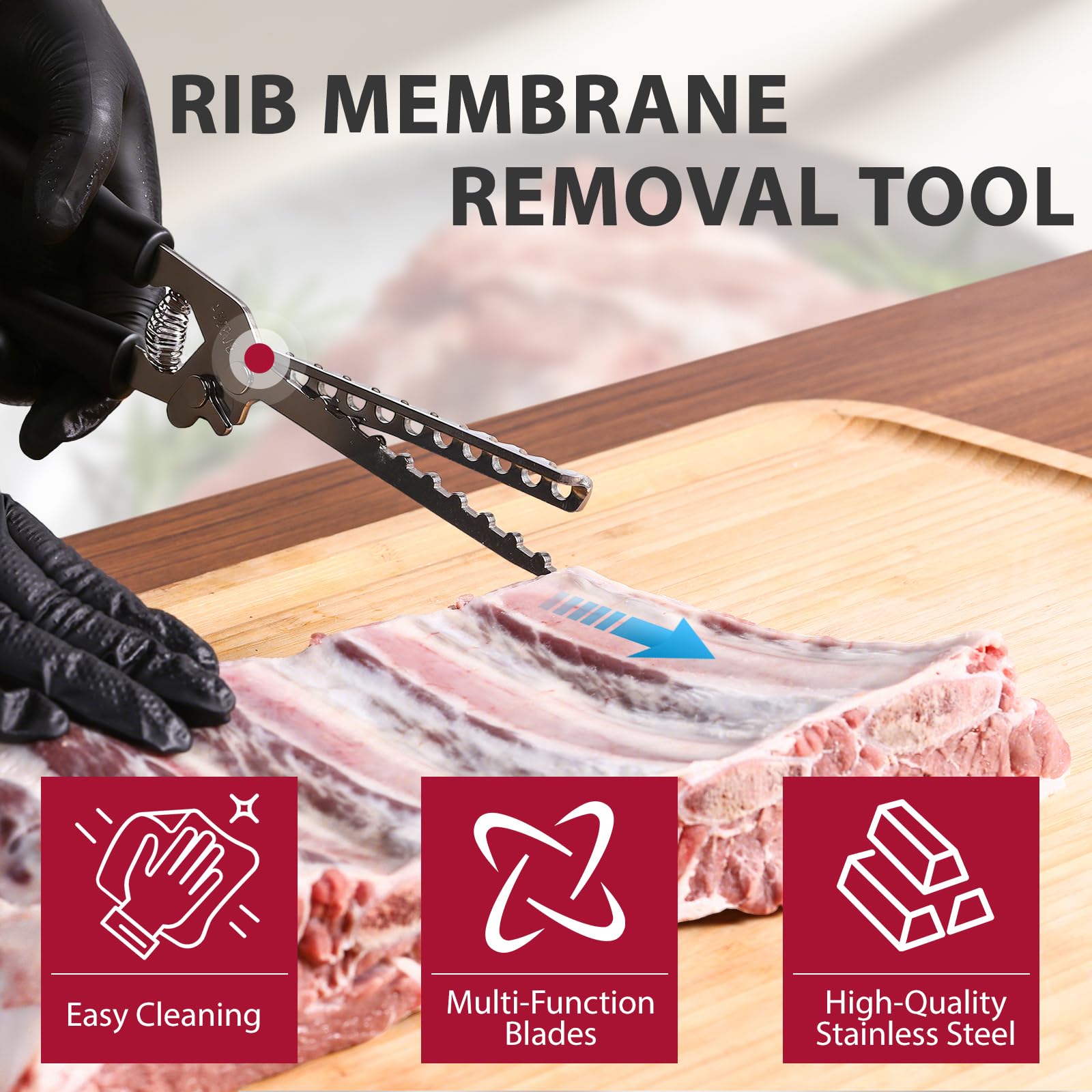 Stainless Steel Rib Membrane Remover Tool