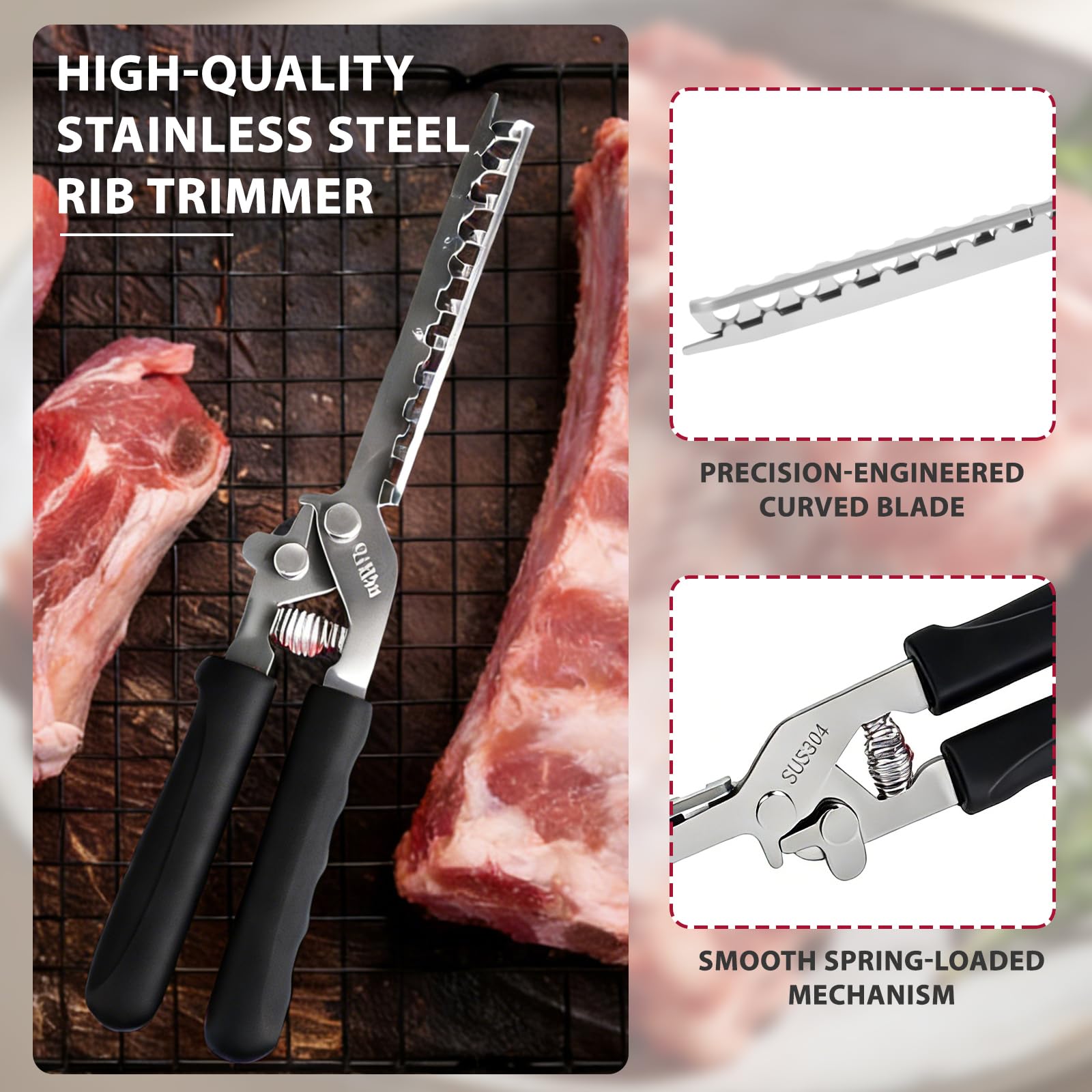 Stainless Steel Rib Membrane Remover Tool