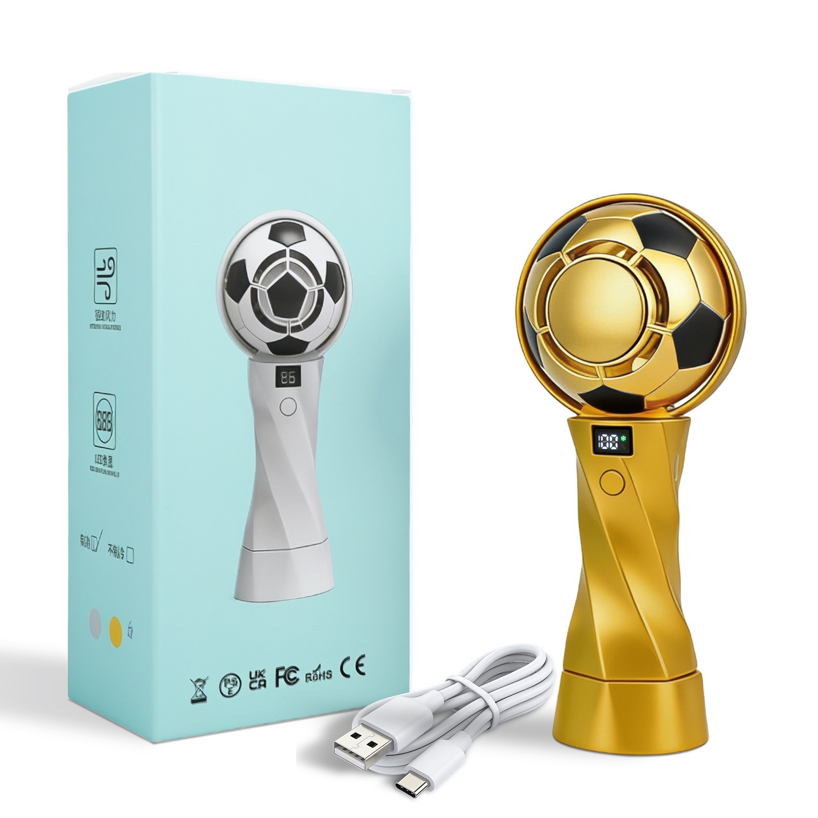 Soccer Ball Portable Fan – Stay Cool Anywhere ⚽