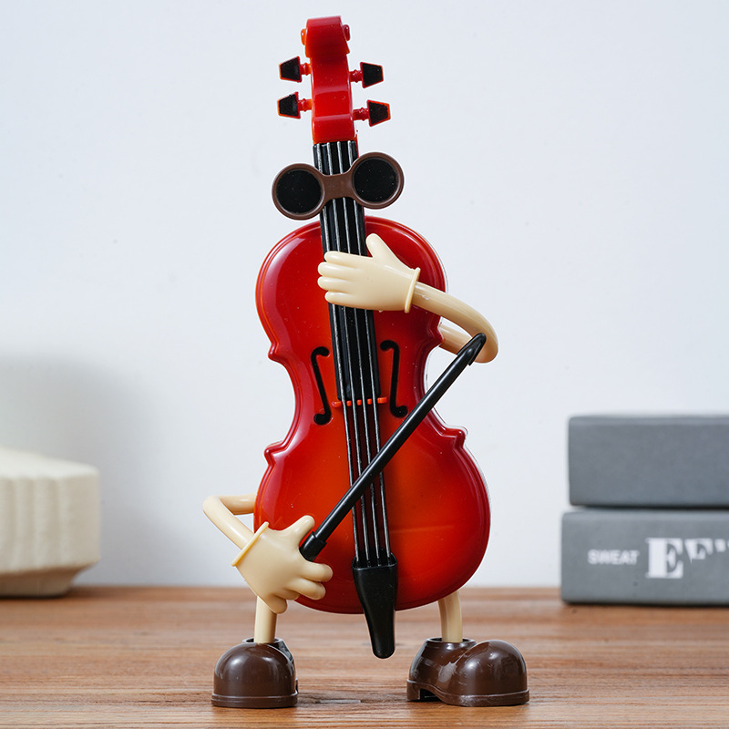 Funny Guitar Wind-Up Music Box Ornament