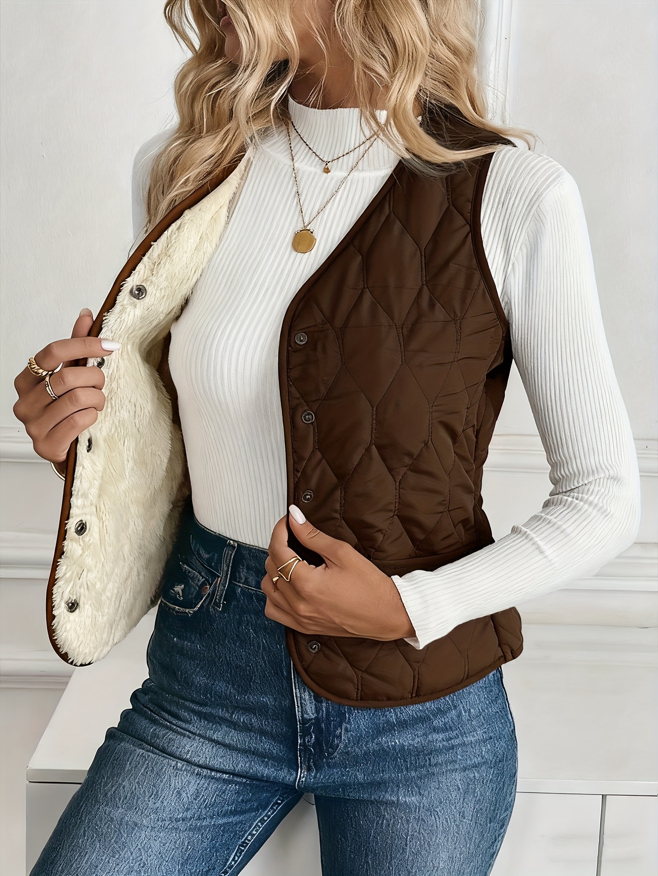 Women's Elegant Winter Vest Jacket