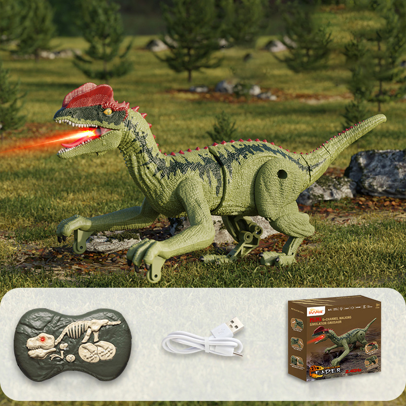 Remote Control Dinosaur Toys, Walking Robot Dinosaur w/ Roaring Sounds