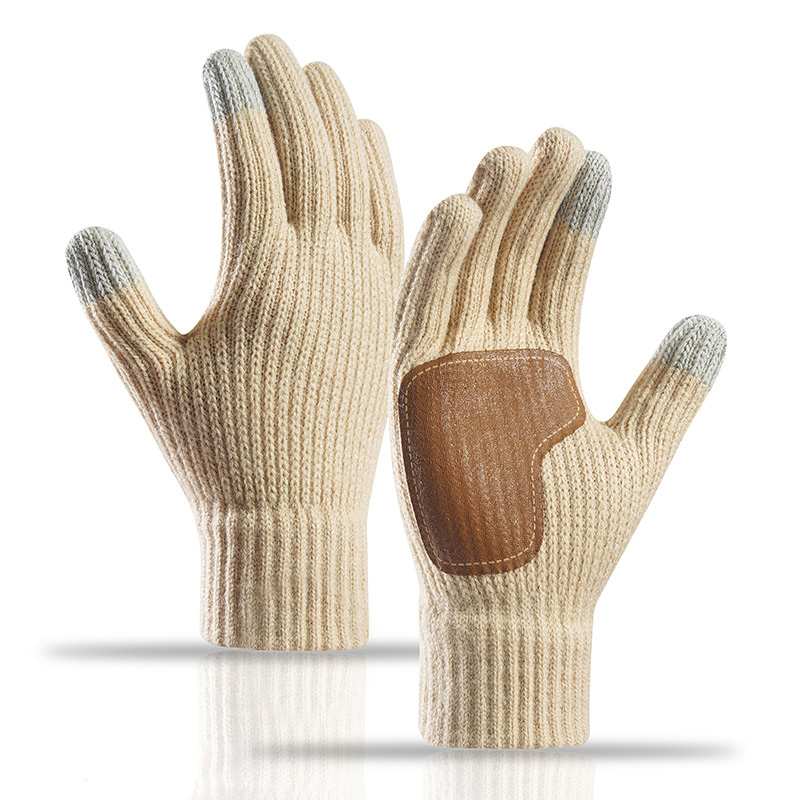 Womens Gloves with Touchscreen Wool Knit