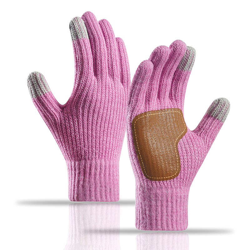 Womens Gloves with Touchscreen Wool Knit