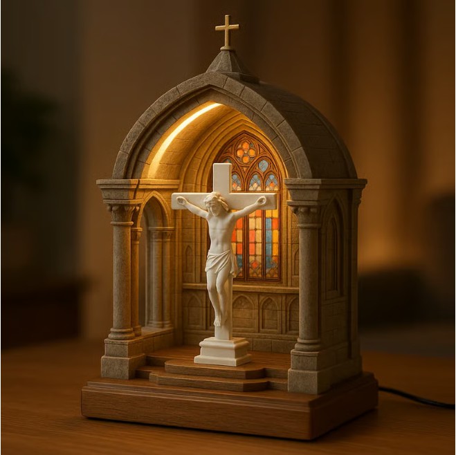 Virgin Mary LED Devotional Table Lamp