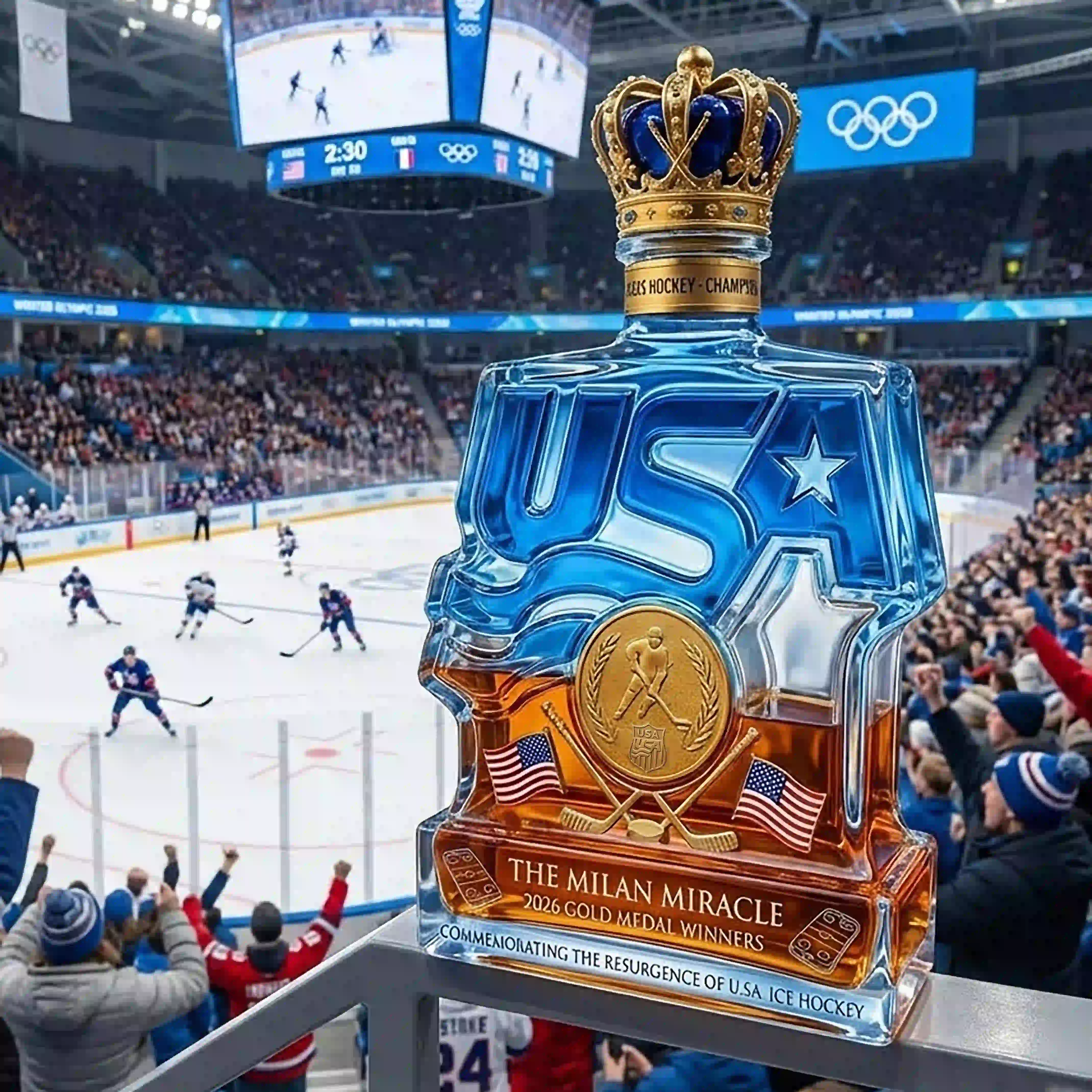 USA Ice Hockey Champions Commemorative Bottle