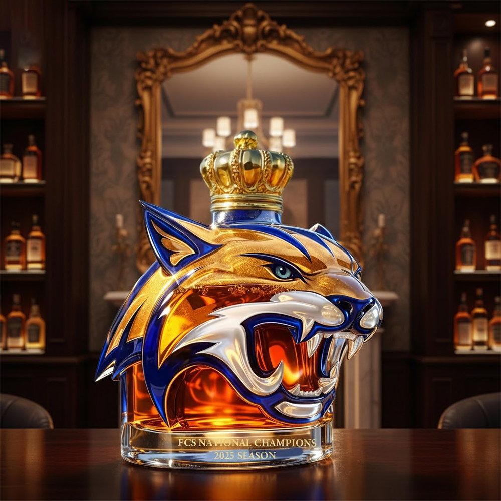 Montana State Bobcats Champions 2025 Whiskey Bottle