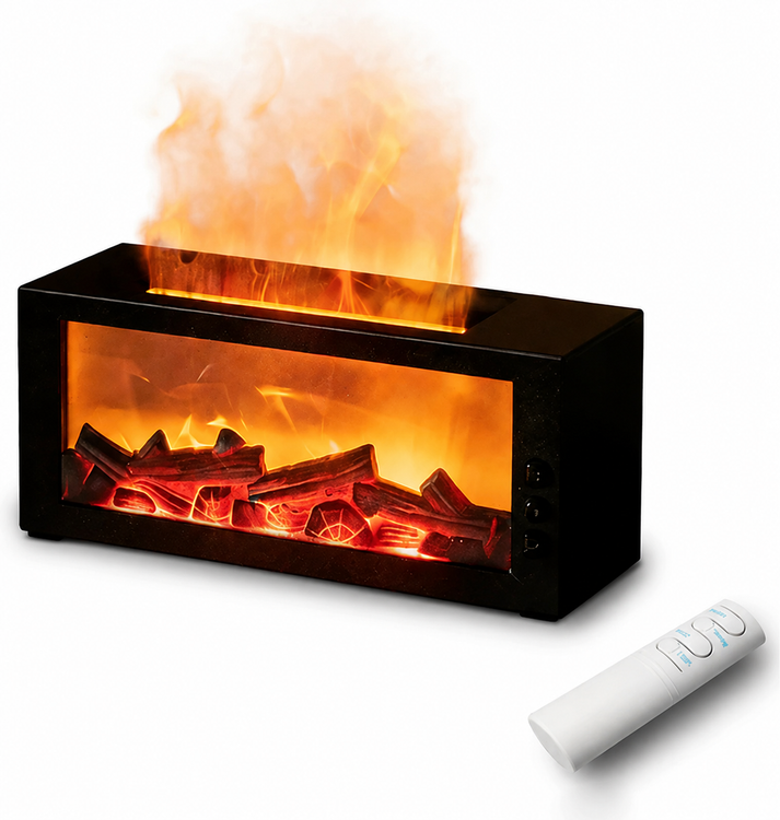 🔥Dance with Flames. Sleep in Serenity— Fireplace Flame Humidifier