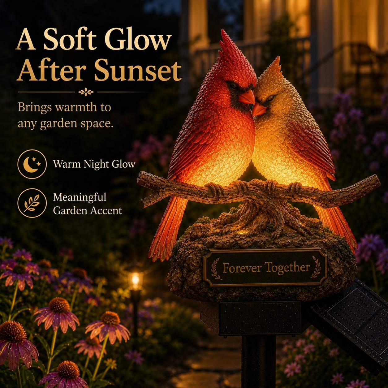 Solar Memorial Garden Light with Plaque