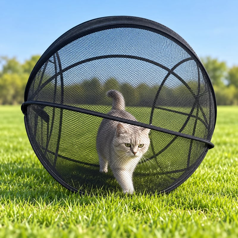 🐱360° Panoramic Pop-Up Rolling Cat Playpen Ball🐾