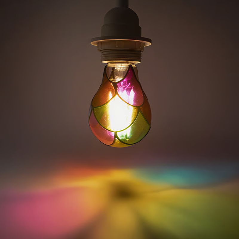 Stained glass light bulb