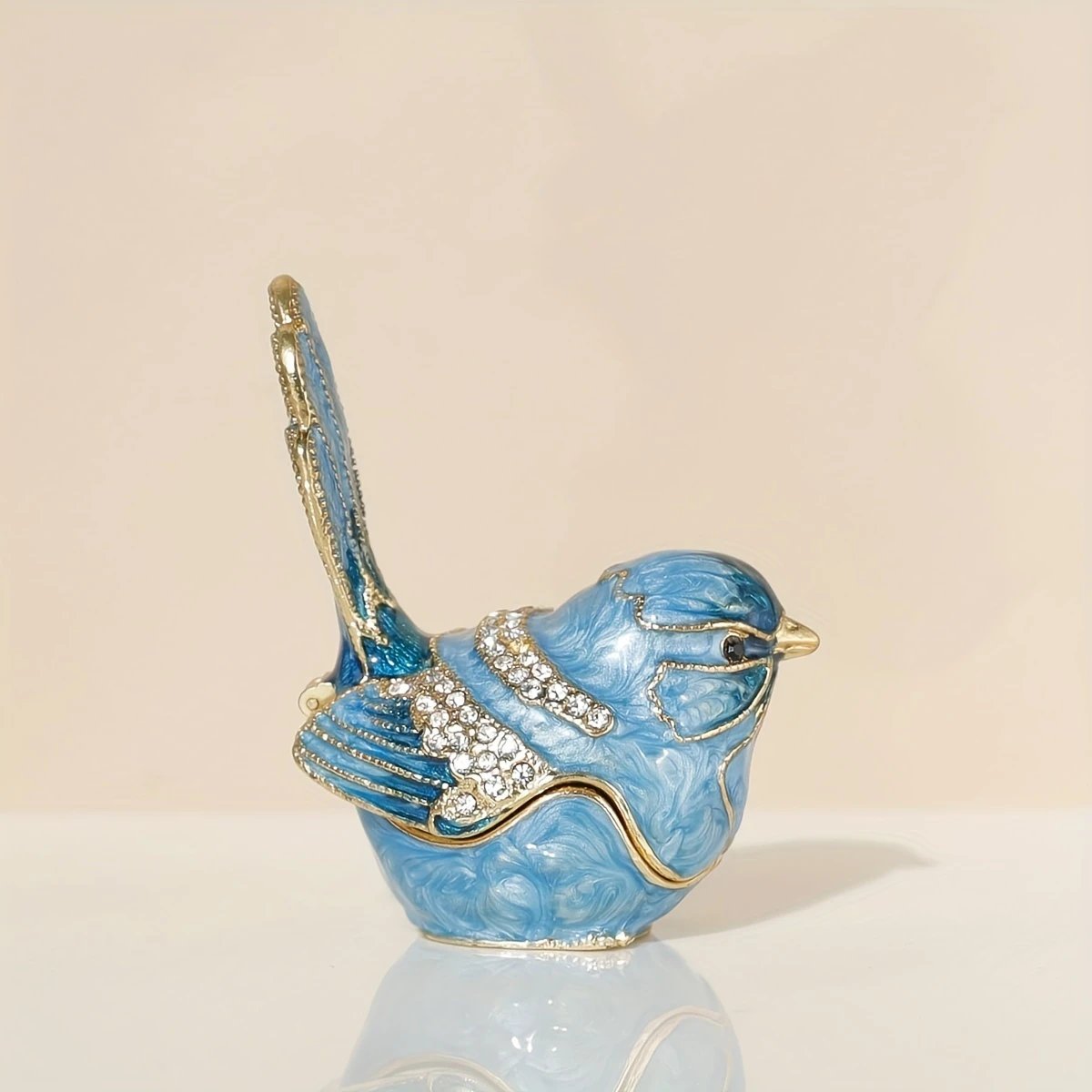 🕊️Vintage Enamel Bird Trinket Box