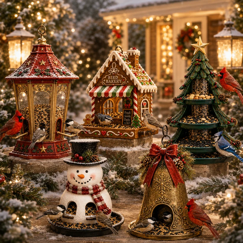 ⏳ Last Day 49% OFF – 🎄 Christmas Bird Feeder Collection – Bring Holiday Magic & Backyard Visitors Together 🐦