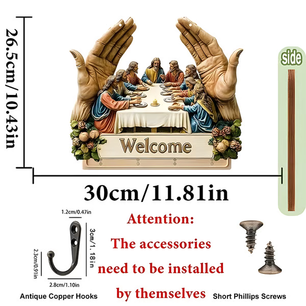 Jesus and Disciples Wall Art Keychain