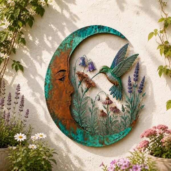 ⏰ LAST DAY 50% OFF - 🌙Metal Crescent Moon Wall Art - A Timeless Garden Accent Inspired by Nature