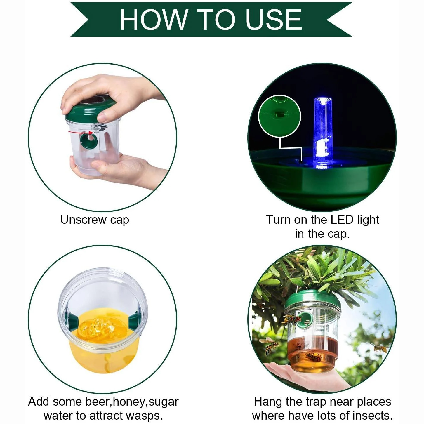 Garden Solar Powered Wasp Trap