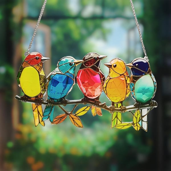 💐🐦Colorful Birds Ornament