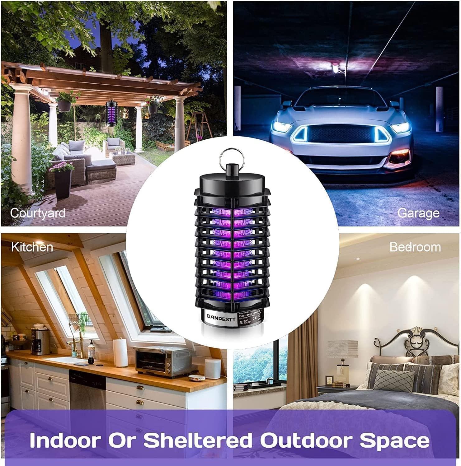 3000V High Powered Mosquito Fruit Fly Zappers Killer