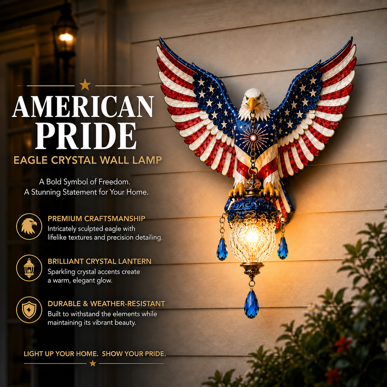 Eagle Crystal Wall Lamp