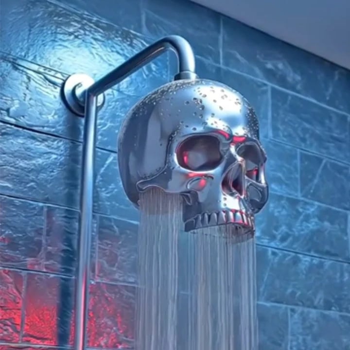 👻Skull Shower Head: Perfect for Halloween and Spooky Vibes