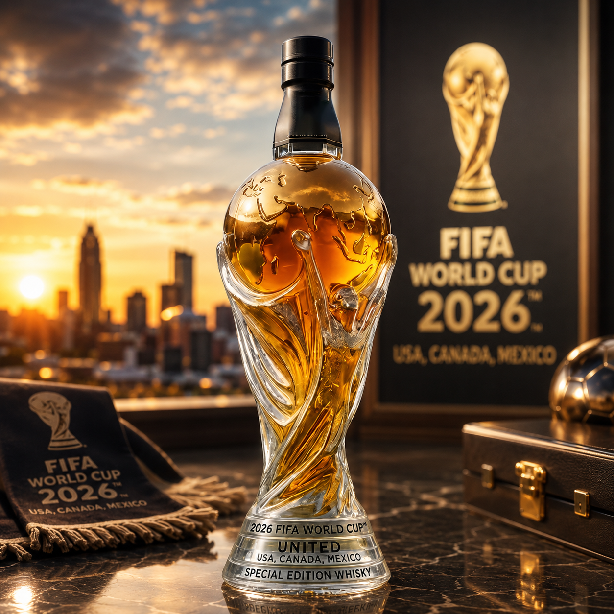 2026 World Cup Special Edition Whisky Bottle