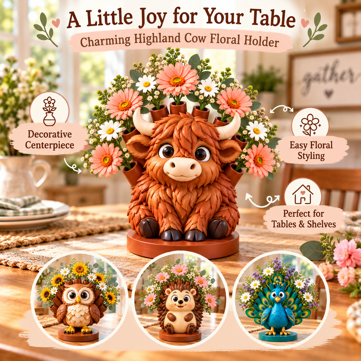 Whimsical Animal Decorative Holder