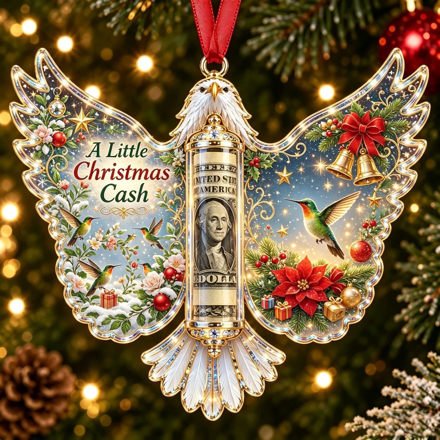 💵 Christmas Cash Gift Ornament