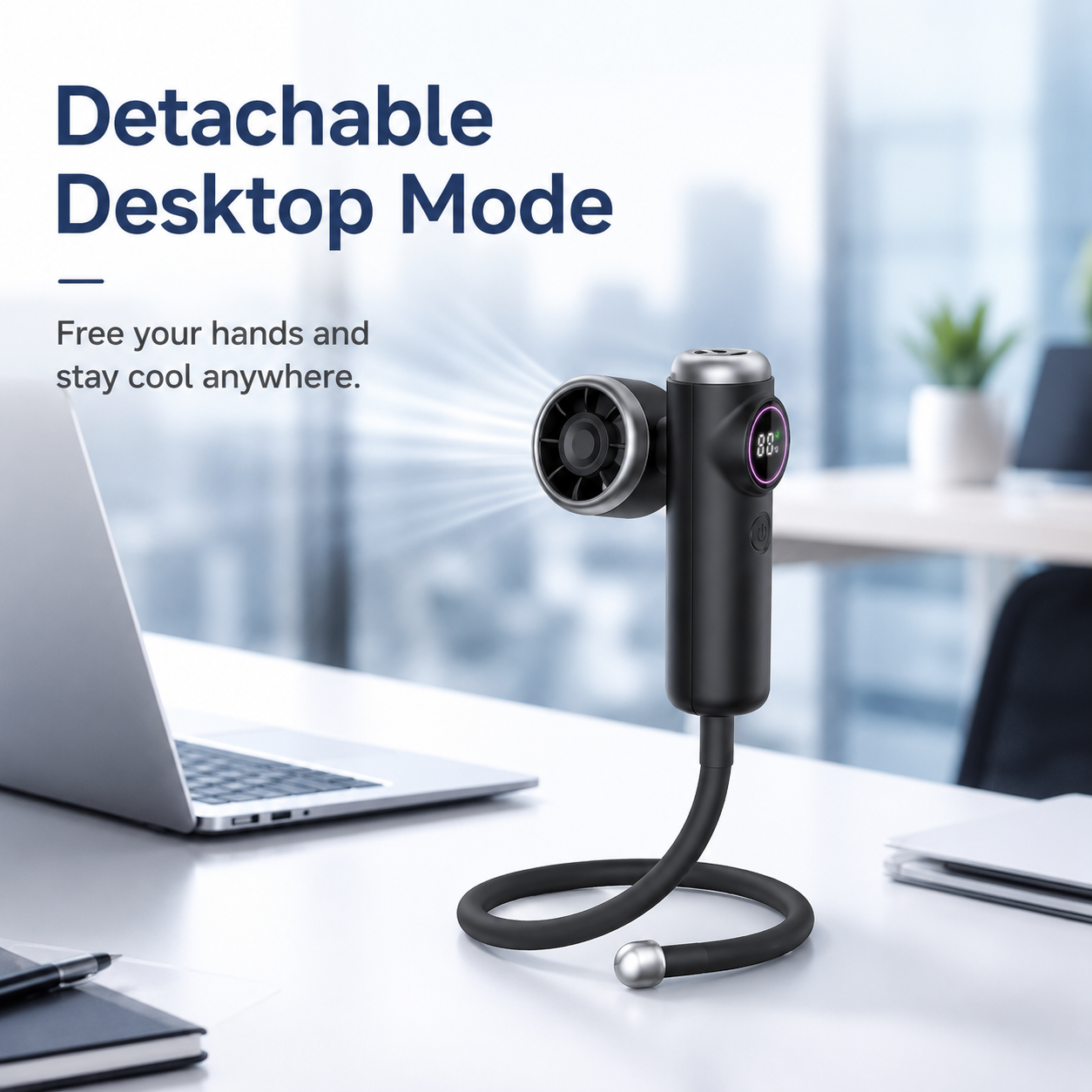 Magnetic Detachable Portable Neck Fan