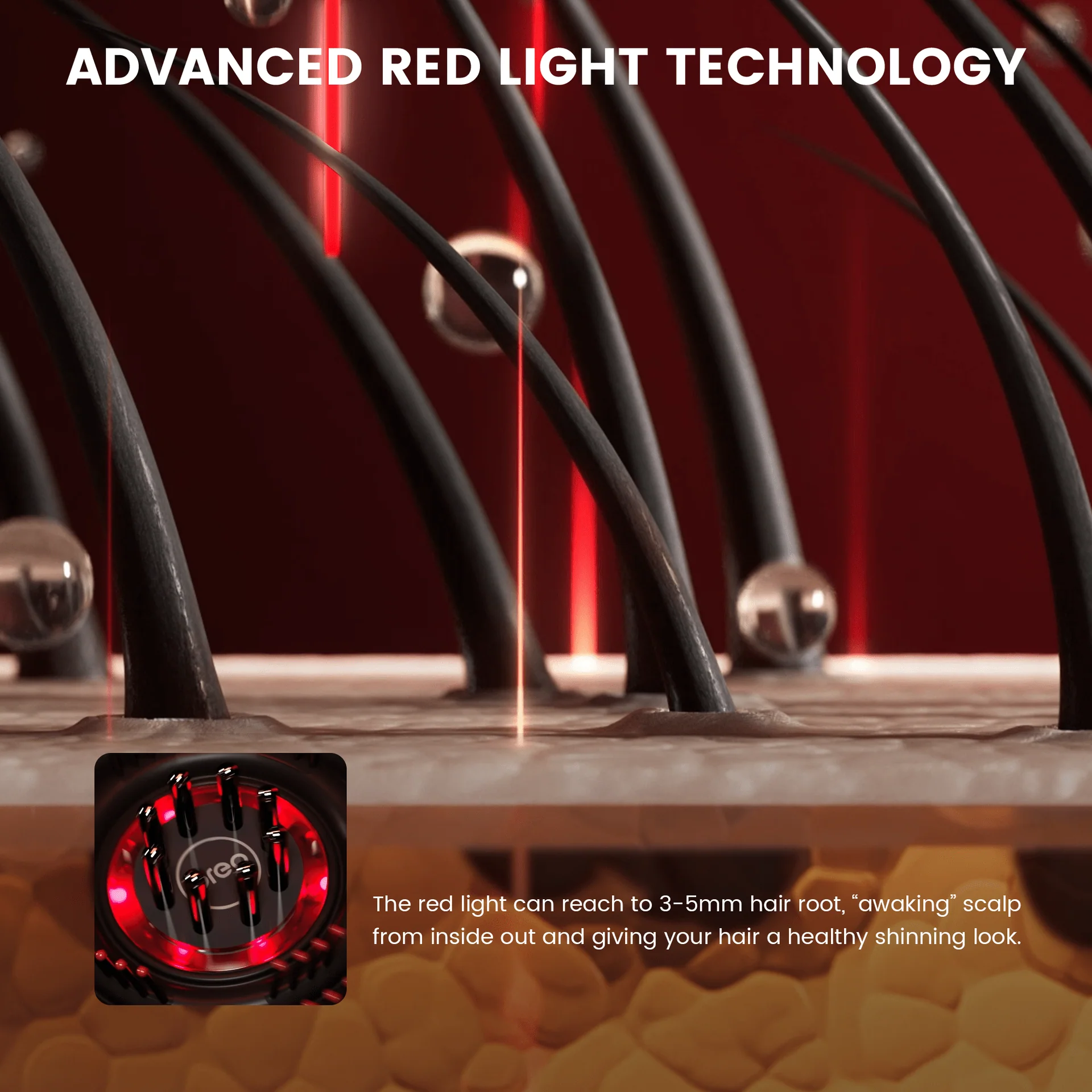Welnax™ Red Light Therapy Brush