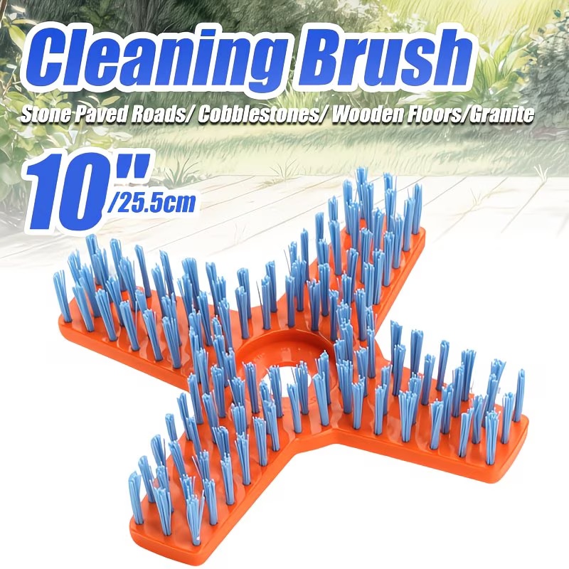 4-Tooth Nylon Cleaning Brush Head for Lawn Mowers