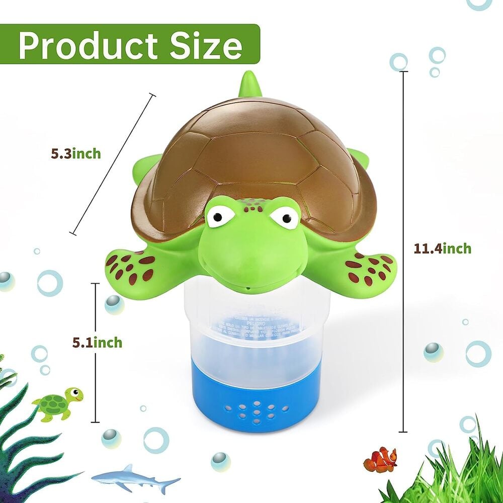 🐢 Pool Essential - Cute Turtle Floating Chlorinator