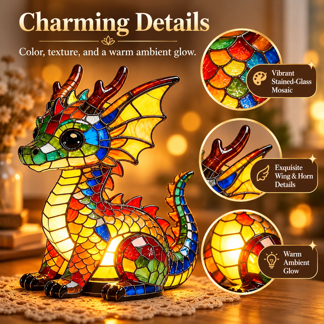 Colorful Dragon LED Accent Light – Fantasy Decorative Night Lamp