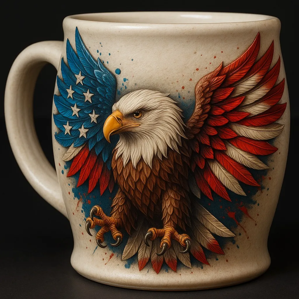 American Flag Patriotic Coffee Mug🦅