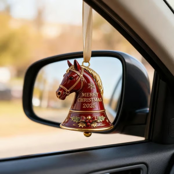 🎄🐴 2025 Handmade Metal Horse Bell Ornament – Timeless Token of Friendship & Love