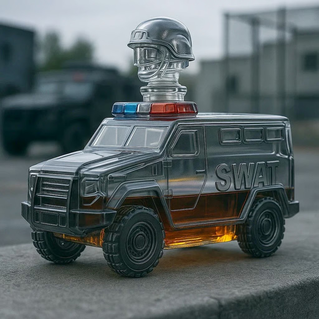 S.W.A.T. Tactical Armored Vehicle Limited Edition Whiskey Bottle