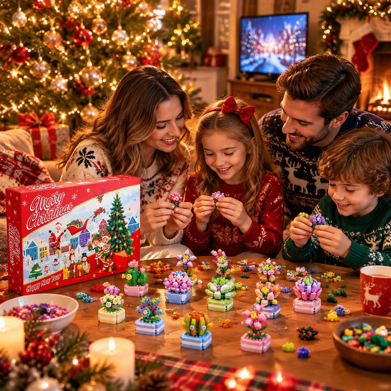 24-Day Christmas Building Block Advent Calendar – Festive Countdown Building Set