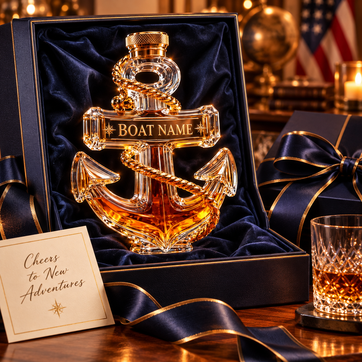⚓ Personalized Anchor Whiskey Decanter