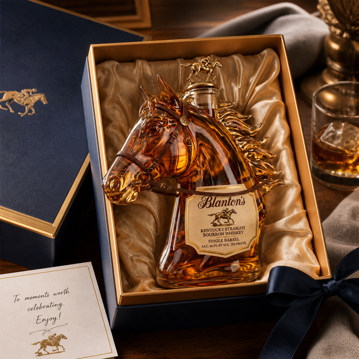 Premium Horse Head Whiskey Bottle