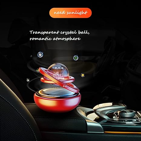🔥Hot Sale🔥Car Solar Energy Power Rotate Perfume Ring Ball