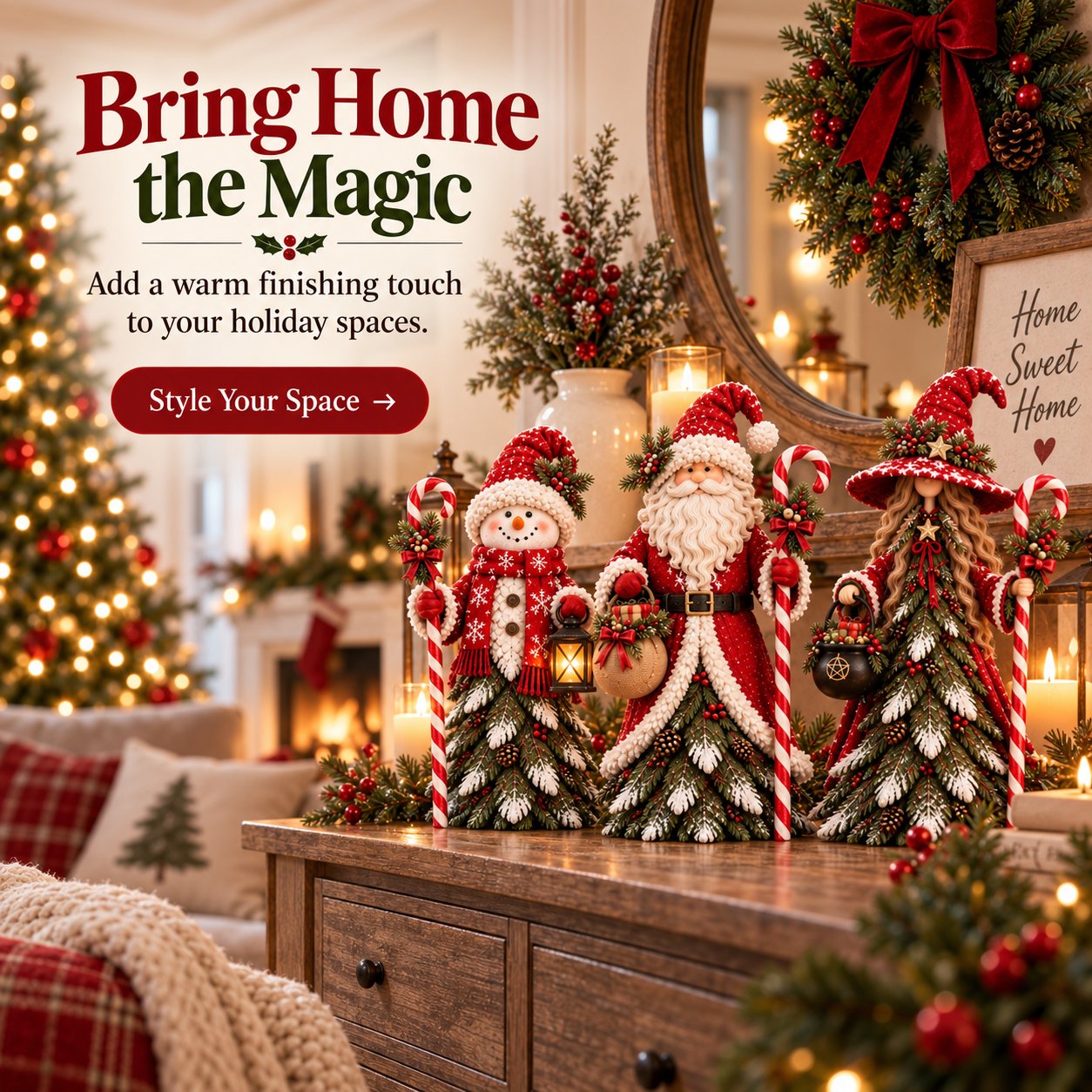 Christmas decorative figure in the shape of a Christmas tree
