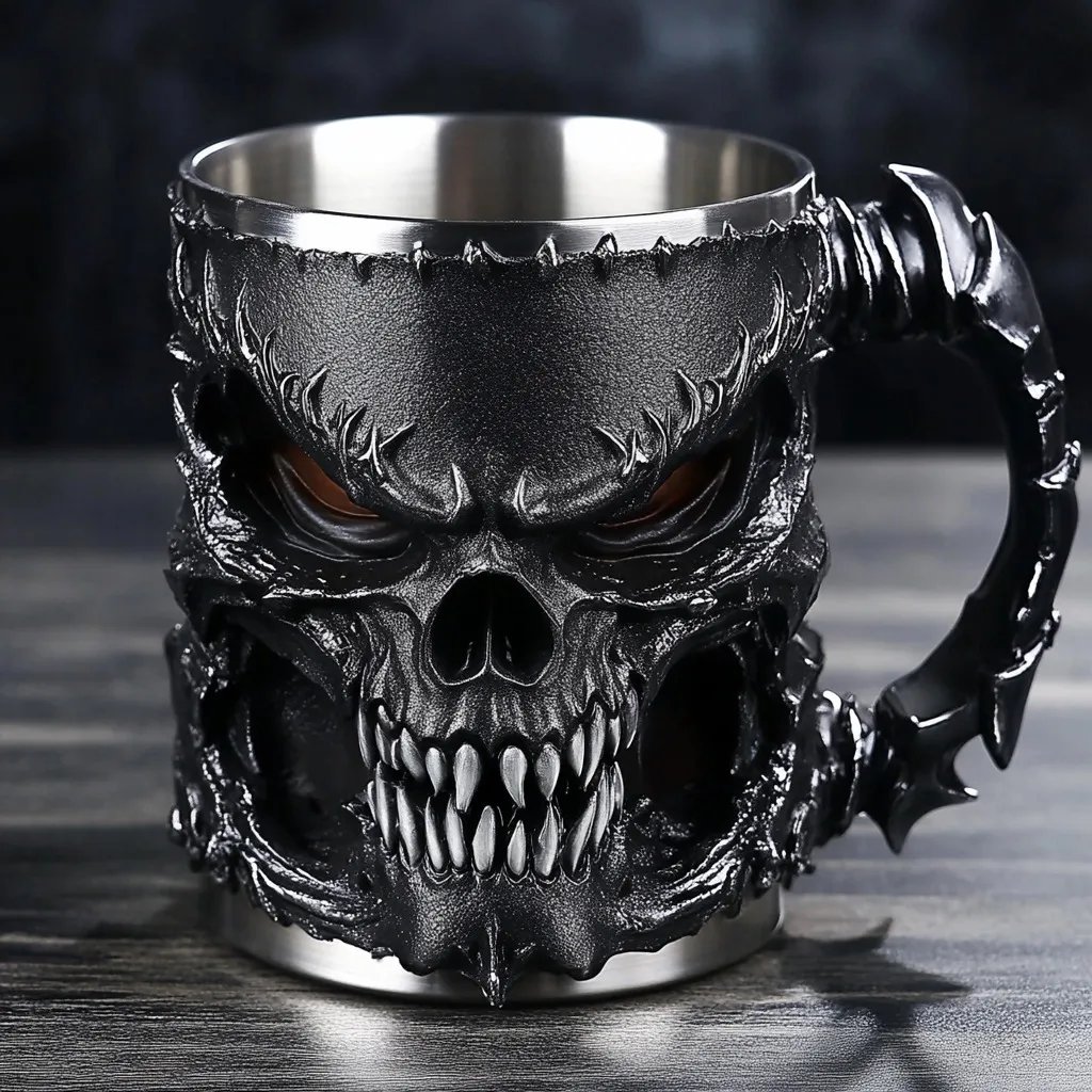 ☠️ Skull Mug of Darkness – Drink Like a Legend