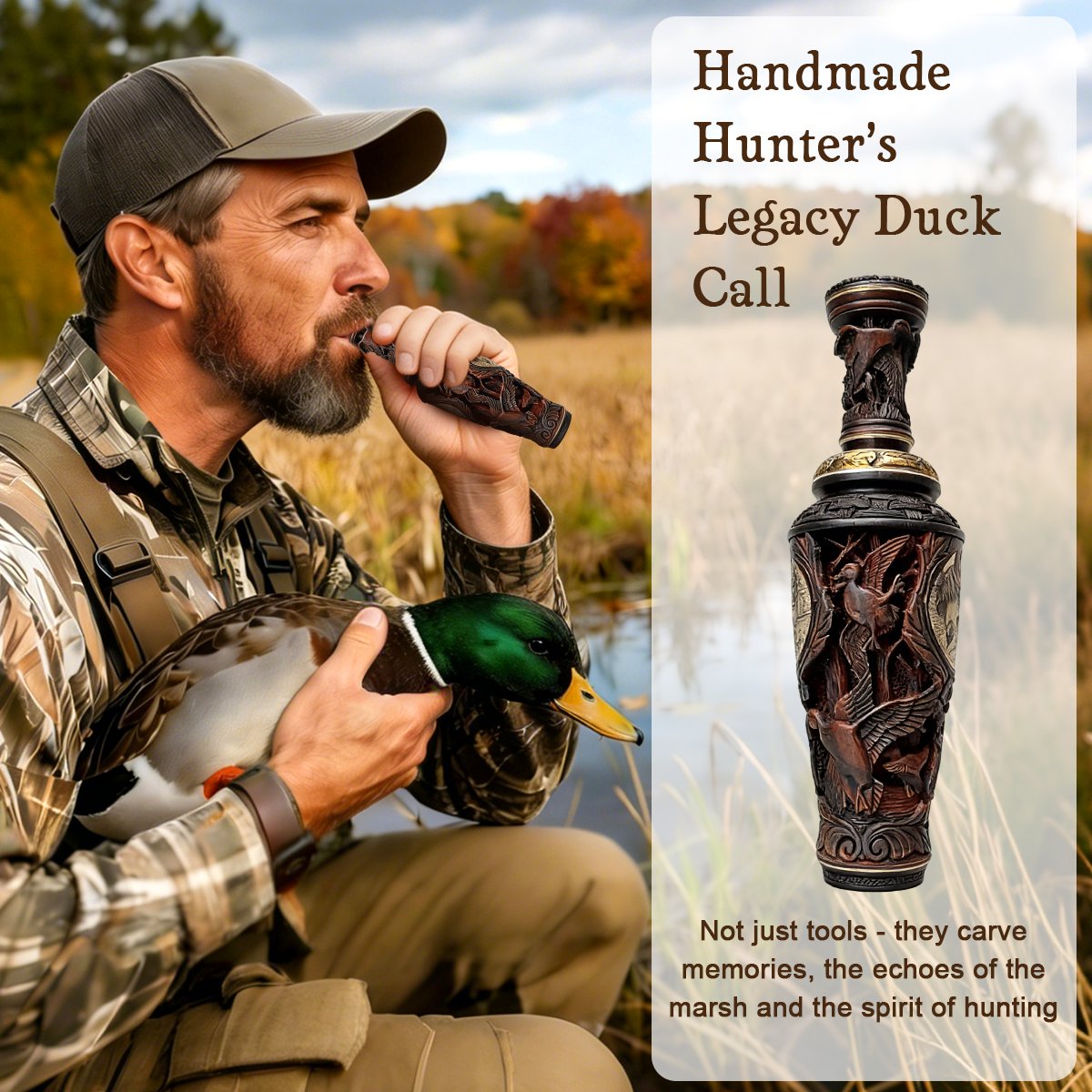 🔥Last Day 50% OFF🦆The Handmade Hunter’s Legacy Duck Call✨