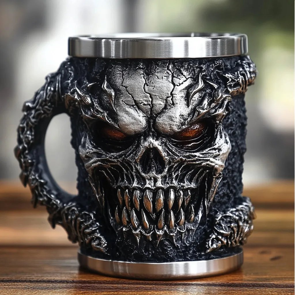 ☠️ Skull Mug of Darkness – Drink Like a Legend