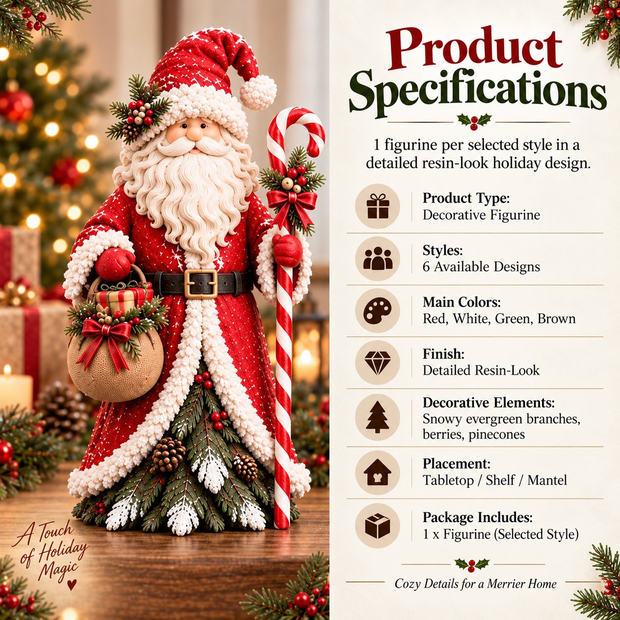 Christmas decorative figure in the shape of a Christmas tree